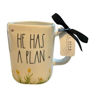 Rae Dunn Jumbo Ceramic Mug - He Has a Plan NWT